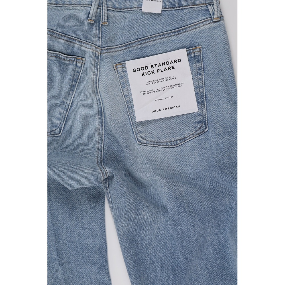 Good American Good Standard Kick Flare Jeans Blue Light Wash 10 NWT MSRP 145 - Picture 4 of 9